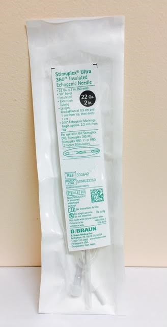 B. Braun 333642 Stimuplex® Ultra 360® 22 Ga. x 2 in. (50 mm
