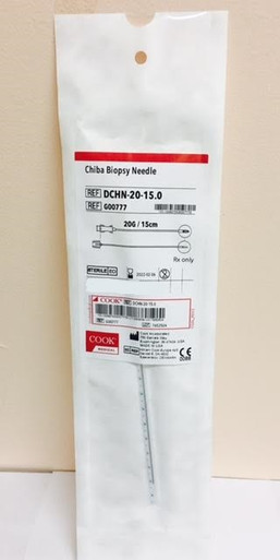 Cook Medical G00777 Chiba Biopsy Needle, DCHN-20-15.0, 20 Gage X 15 cm Length, pack of 01