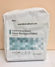 16-017 Conforming Bandage McKesson Poly Blend 2 Inch X 4-1/10 Yard Roll Sterile. Case/96