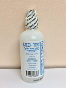 19818 Eye Wash Solution Medi-First® Sodium Chloride 4 oz. Bottle x 6 Bottles