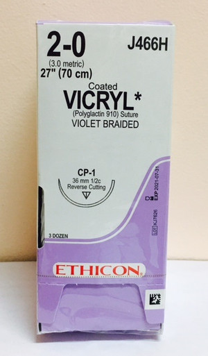 Ethicon J466H COATED VICRYL® (polyglactin 910) Suture