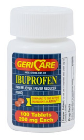 60-941-01  IBUPROFEN, Pain Relief McKesson 200 mg Strength Tablet 100 per Bottle. Case/12