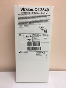 96311 Atrion QL2540 Disposable Inflation Device 25cc, 40ATM, Low Profile. Box of 27