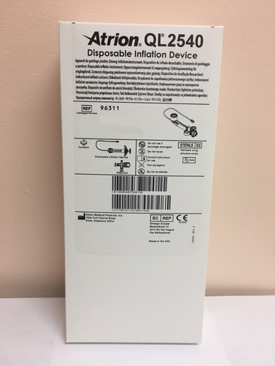 96311 Atrion QL2540 Disposable Inflation Device