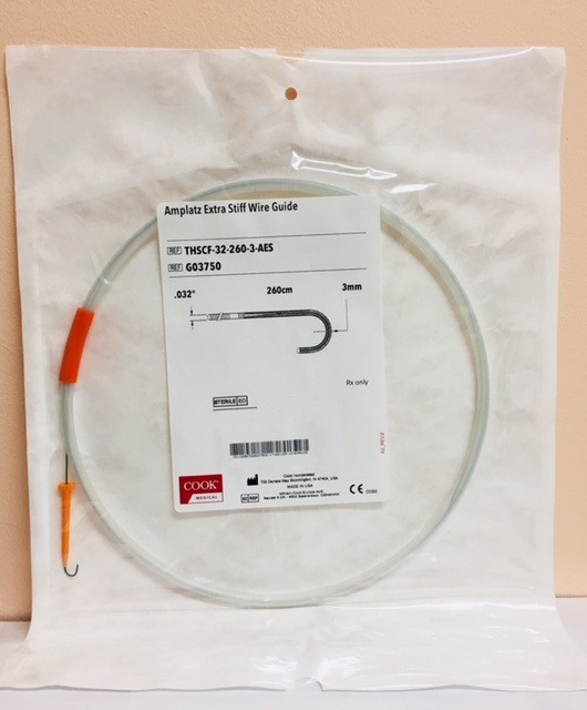Cook G03750 Amplatz ExtraStiff Curved Guide Wire THSCF322603AES
