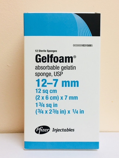 Pfizer 00009031508 Gelfoam® Hemostatic Agent Absorbable Gelatin Sponge Topical Sponge Carton 12 per Box