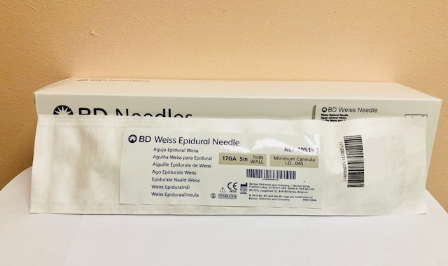 405193 BD Epidural Needle Fixed Wing 5