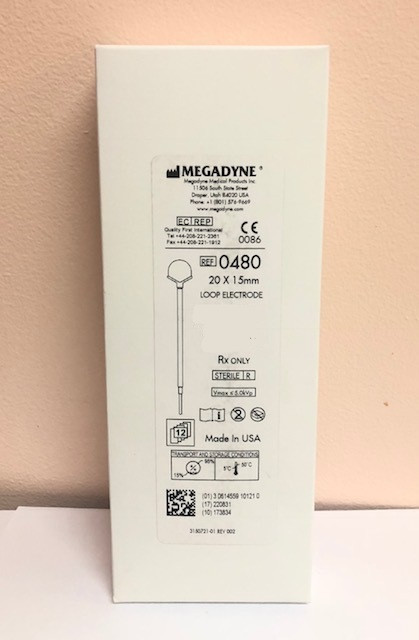 MEGADYNE 0480 Disposable LLETZ Loop Electrode 20 x 15mm