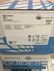 610-024 CIVCO Sterile 7.6 x 244cm (3" x 96") polyethylene cord cover, Box of 24