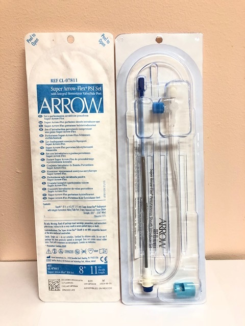 Cl 8fr 11 Cm Super Arrow Flex Sheath Introducer Sets Without Wire Guides