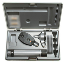 HEINE A153 Diagnostic Set- AV or TL (A-153.20.376, A-153.20.376 TL). Complete with BETA200 Ophthalmoscope, BETA400 Otoscope, BETA R (NiMH) Rechargeable Handle, 4 Reusable Specula, and Hard Case