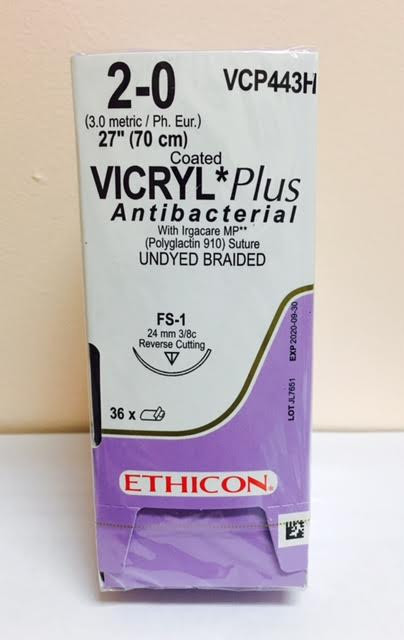 Ethicon VCP443H COATED VICRYL® Plus Antibacterial (polyglactin 910