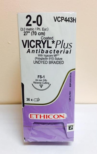 Ethicon VCP443H COATED VICRYL® Plus Antibacterial (polyglactin 910) Suture