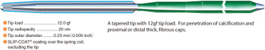 Asahi AGH143391 CONFIANZA Pro 12  .014" x  300cm  Guidewire Vascular Confianza Pro 12  20cm tip 12gm straight tip tapered core-to-tip ss slip-coat F/PTCA CTO Box of 5