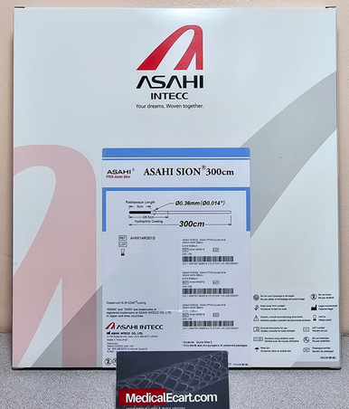 ASAHI AHW14R301S SION PTCA Guide Wire .014" x 300cm Straight. Box of 5