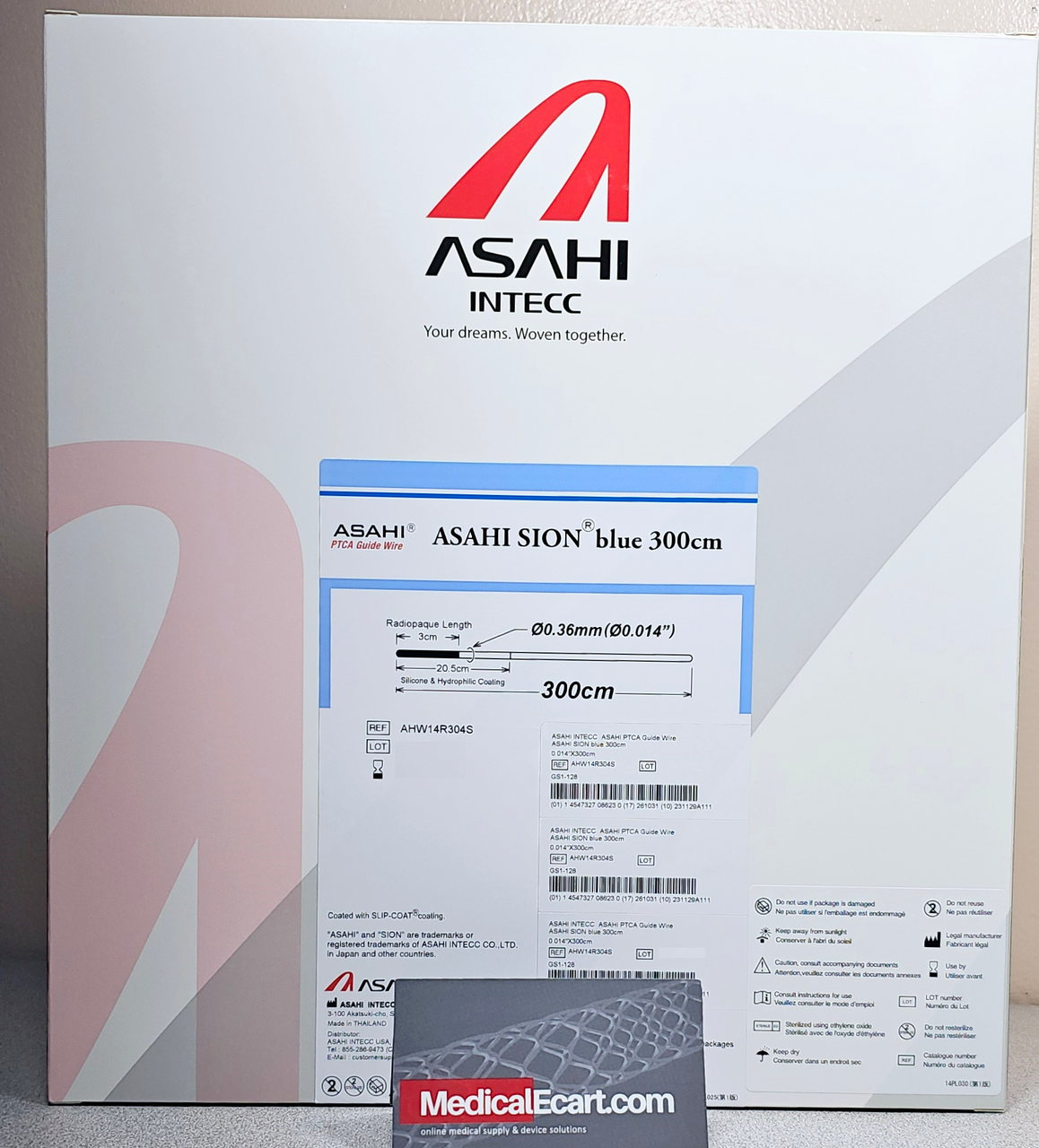 Asahi AHW14R304S SION Blue PTCA GuideWire 0.014