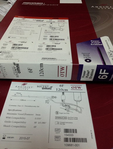 Boston Scientific 109681-001 Angiojet™ Solent™ Omni Catheter , 6 F, 3.0 mm X 120 cm length, 0.035”, OTW Delivery Platform, Box of 01  (109681)