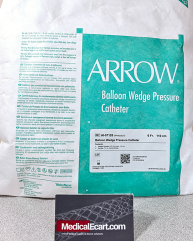 Arrow AI-07126 Single-Lumen Balloon Wedge Pressure Catheter 6 Fr., 110cm, Box of 05