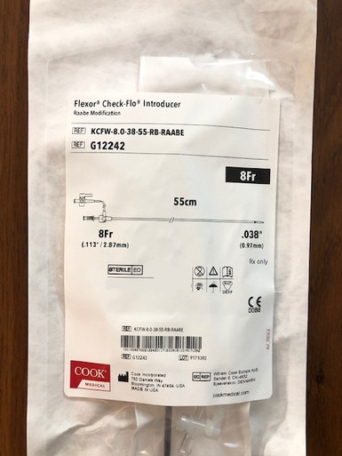 G12242 KCFW-8.0-38-55-RB-RAABE FLEXOR RAABE GUIDING SHEATH