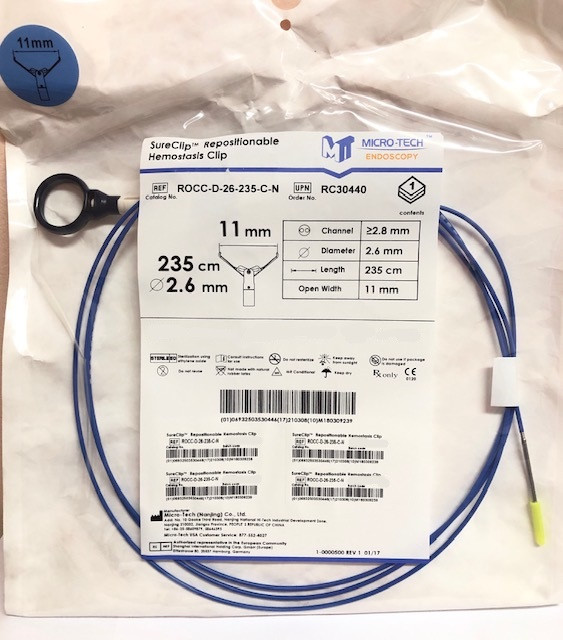 Micro-Tech Endoscopy SureClip Repositionable 11mm 235cm Micro-Tech