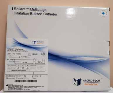 Micro-Tech MB23221 Reliant Balloon Dilation 18-19-20mm 5.5cm Multi-Stage With Guidewire 230cm 2.8mm Single-Use Each, MBD-FM-BB-2