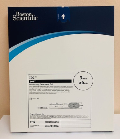 Boston Scientific 361306 IDC Soft Embolization Coils, M0033612040, IDC-18 Soft, 3mm X 6cm, Soft Shape. Box of 01