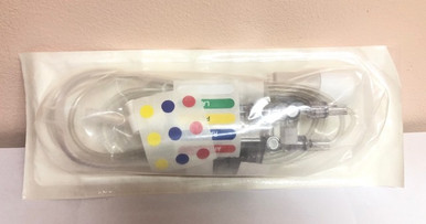 Edwards Lifesciences PX260 TruWave DPT PX600F with flush device, IV set (macrodrip), 48” and 12” pressure tubing, and two 3-way stopcocks. Case/10