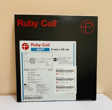 Penumbra RBY4C0620 Ruby® Coil SOFT 6mm x 20cm. Box of 01