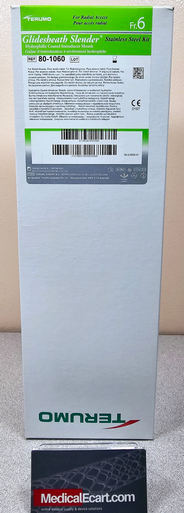 Terumo 80-1060 GLIDESHEATH SLENDER® Introducer Sheath  6Fr.,  10cm x 0.021", Flex Straight, 45cm, Box of 05