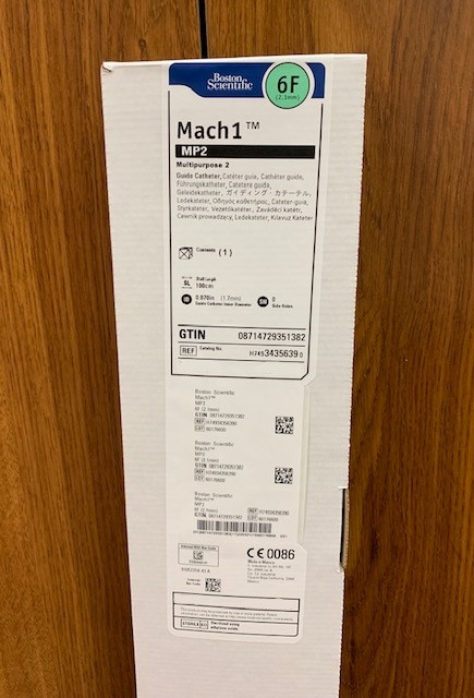 ホワイトスネイク Boston Scientific H74934356390 MACH 1™ Guide Catheter 6F