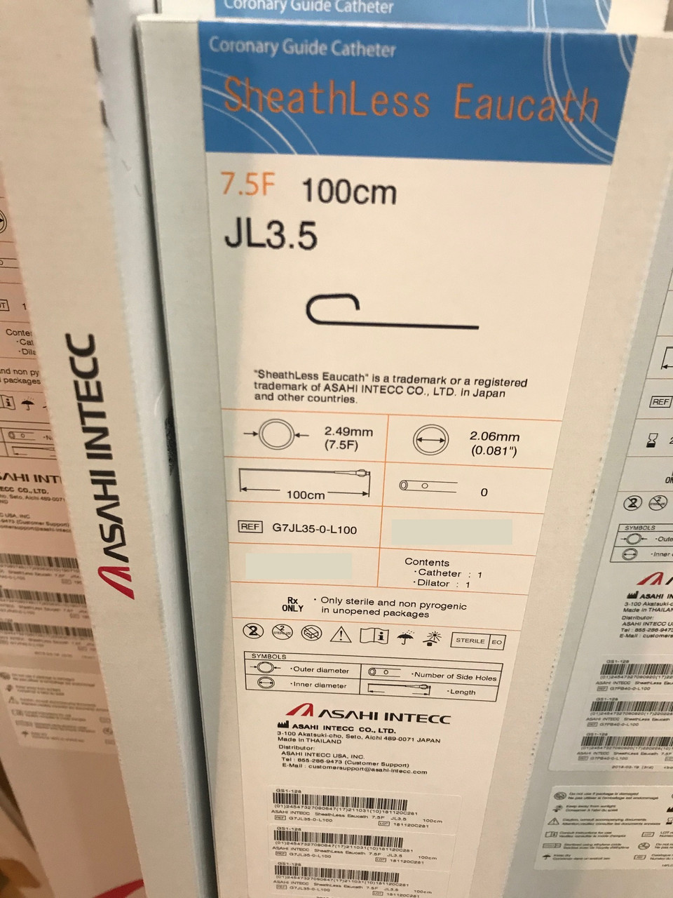 G7JL35-0-L100 Asahi Shethless Eucath JL4.0 7.5Fr 100cm Coronary