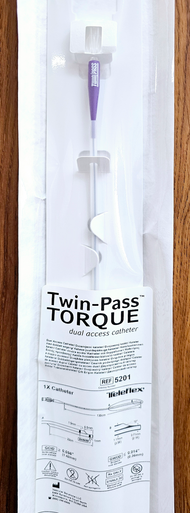 Teleflex 5201 Twin-Pass® Torque Dual Access Catheter, 3.5 Fr. x 3.5 Fr, 135 cm. Box of 01