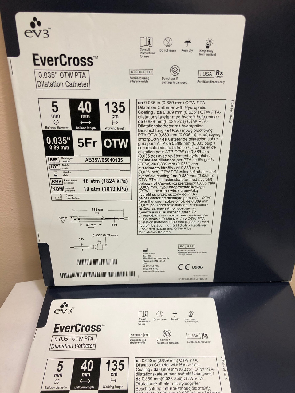 AB35W05040135 EverCross OTW PTA Balloon Catheter