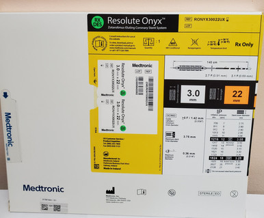 Medtronic RONYX30022UX Resolute Onyx™ Drug-Eluting Stent 3.00mm x 22mm DES