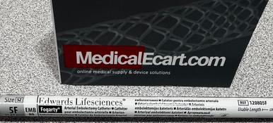 Edwards Lifesciences, 120805F, Fogarty Arterial Embolectomy Catheter (tube pack), 80 cm 5Fr, price of each