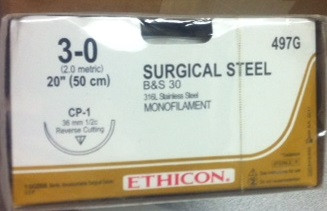Ethicon 497G Surgical Stainless Steel Suture