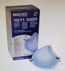 Moldex-Metric 1511 Surgical Respirator N95, Cup, Elastic Strap, Small, case of 160 (8 bxs/20)