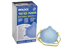Moldex-Metric 1510 Surgical Respirator N95, Cup, Elastic Strap, X-Small, case of 160 (8 bxs/20)