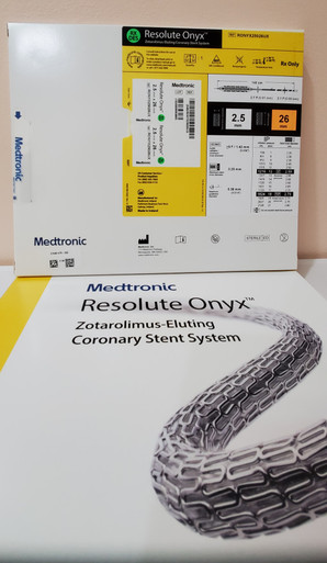  Medtronic RONYX25026UX Resolute Onyx™ Drug-Eluting Stent 2.50mm x 26mm. Box of 01