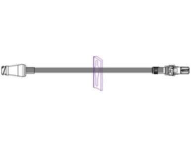 ICU Medical, MC33122, IV Extension Tubing, 7 Inch Tubing, 0.45 mL Priming Volume, Rotating Luer Lock, Case of 50