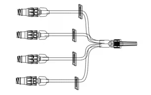 ICU Medical MC33290,  IV Extension Tubing, Quadfuse, 4 Inch, Microbore, Case of 50