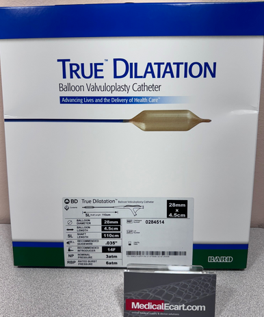 Bard 0284514 True Dilatation Balloon Valvuloplasty Catheters 110 cm X 28mm X 4.5cm. Box of 1
