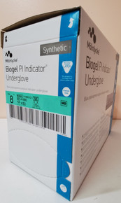 Molnlycke 41680, Underglove Biogel® PI Indicator Underglove™, 41680-02, Powder Free Polyisoprene Blue Size 8, box of 50 pairs