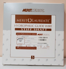 Merit Laureate LWSTFA35260EX, EXPIRE 2016-04, Hydrophilic Guidewire, Stiff/Angled/Exchange, 0.035" x 260 cm, Box of 5