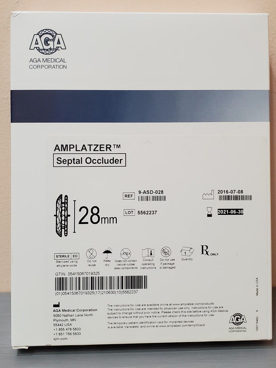 SJM, 9-ASD-028, Amplatzer, Septal Occluder, 10, 28m x 38mm x 42mm