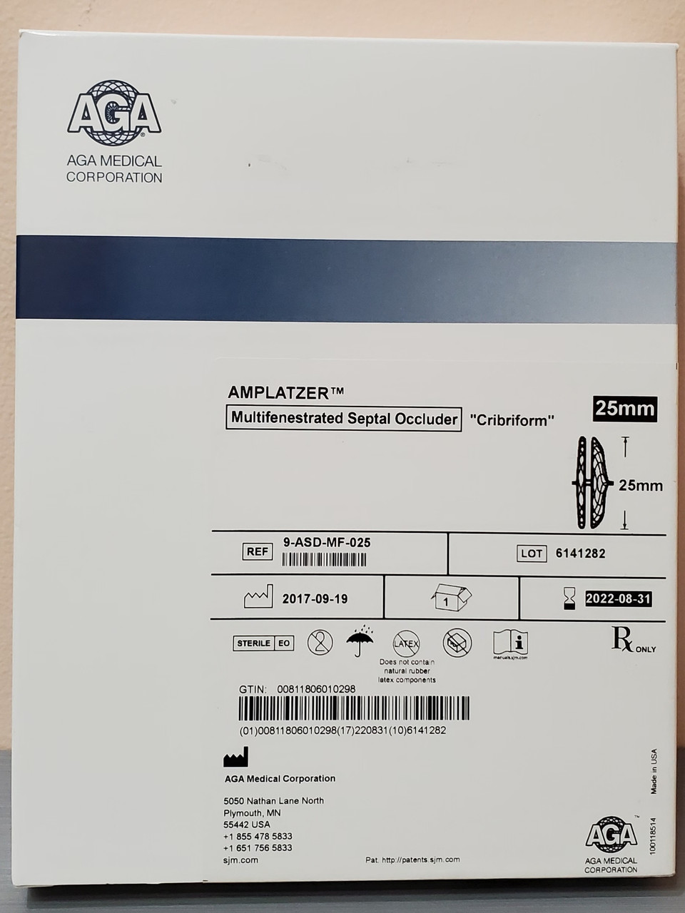 SJM, 9-ASD-MF-025, Amplatzer, Cribriform, Multifenestrated