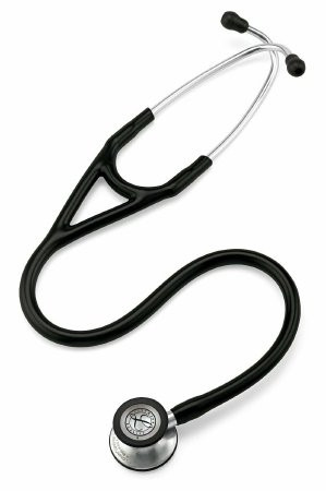 3M 6152 Cardiology Stethoscope 3M™ Littmann® Cardiology IV™ Black 1 - Tube 27 Inch Tube Double-Sided Chestpiece