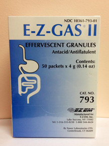 902001 EZEM E-Z Gas II Effervescent Granules, 793, Box of 50 packets 902001ABD