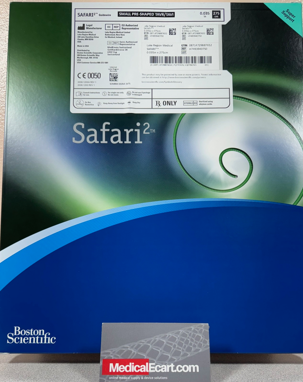 Boston Scientific, H74939407S0, SAFARI2, Guidewire, Small Curve, 39407S