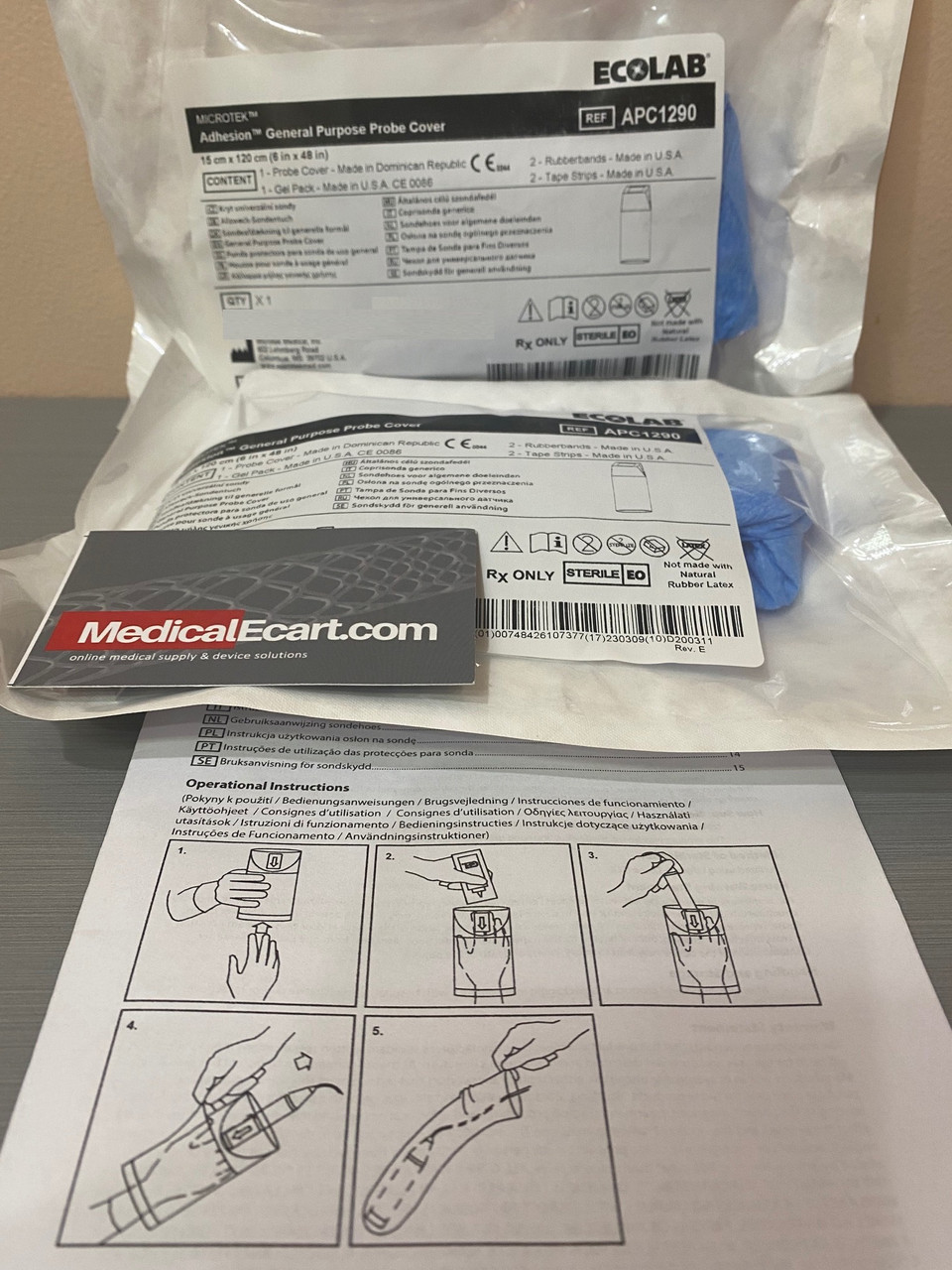 Ecolab APC1290 Adhesion™ General Purpose Probe Cover with Gel ...